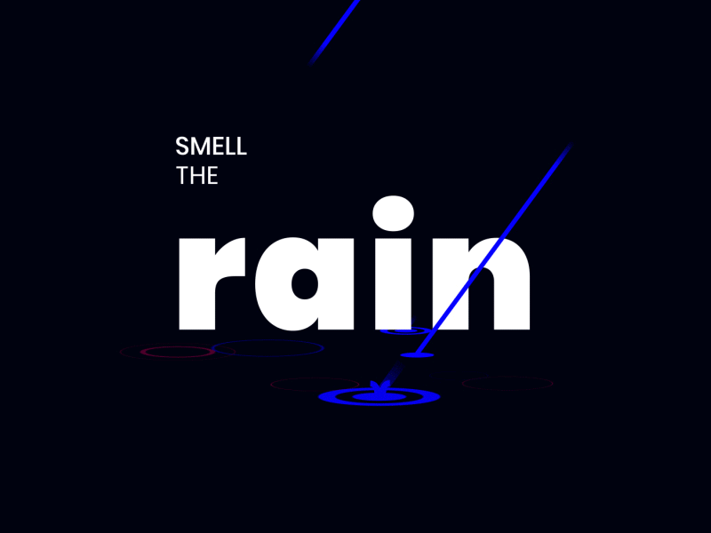 Smell The Rain - Typography Animation 2d 3d adobe after effects animation c4d cinema 4d design dribbble flat graphic design illustration logo minimal modern motion graphics pixflow rain text typography