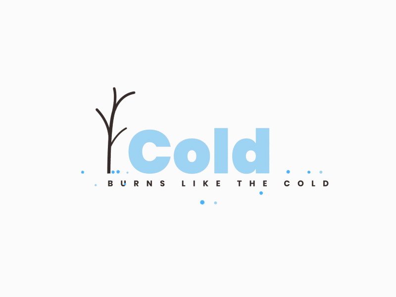 Cold - fun animation typography for Pixflow