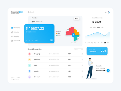 Financial CRM Dashboard app banking banking app banking dashboard crm dashboard crm software dashboad dashboard app dashboard design designer desktop financial financial app mobile ui ui ux ui design ux ux design web