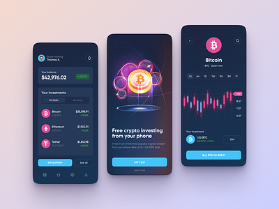 Crypto Investing App android app crypto design designer investing app iphone iphone app mobile mobile app mobile app design mobile ui product ui ui desgin ui design ux ux desgin ux design ux designer