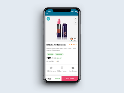 Redesigning MyGlamm’s product details page app case study casestudy cosmetic design designer iphone lipstick mobile mobile app product product design product designer redesign ui ui design ux ux design ux designer ux ui design