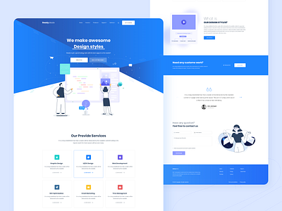 Digital agency landing page by Ruhul Amin on Dribbble