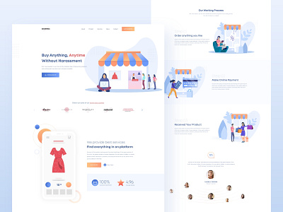 E-commerce website landing page