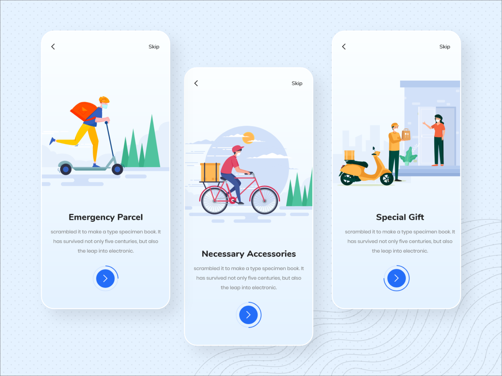 Onboarding в приложении. Иллюстрации для Onboarding Screen.