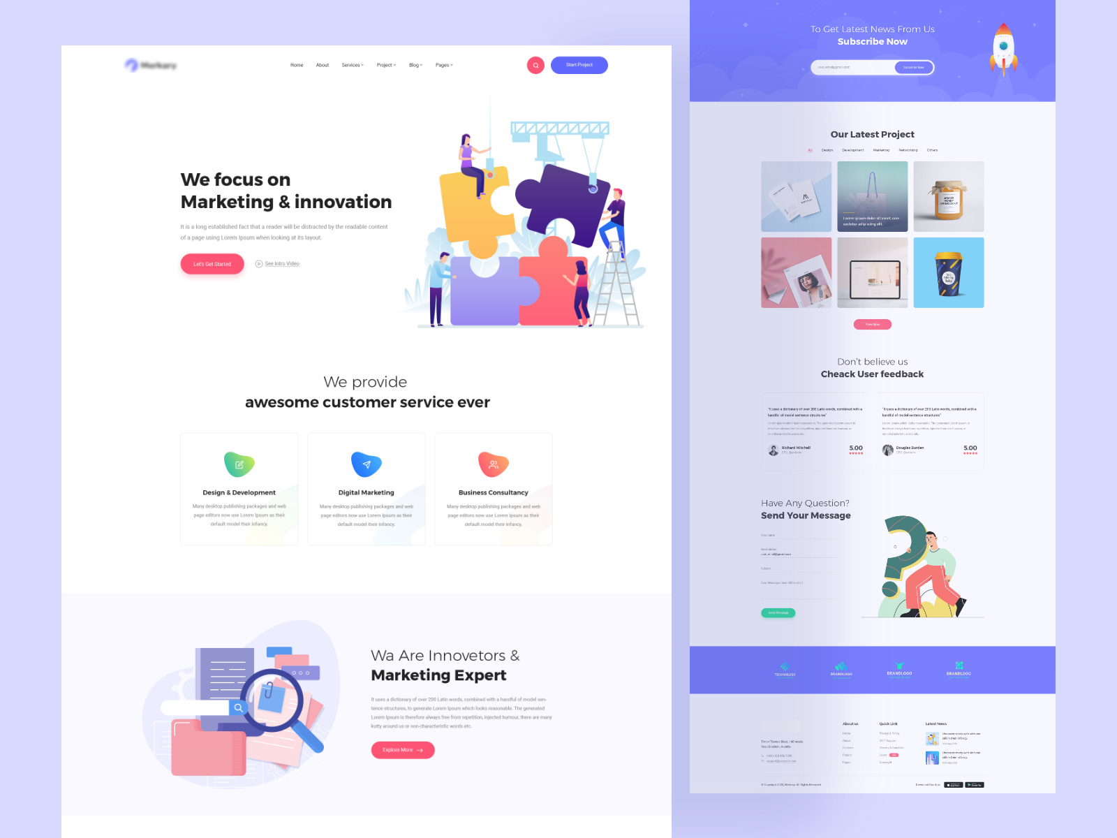 Digital Agency Landing Page by Ruhul Amin on Dribbble