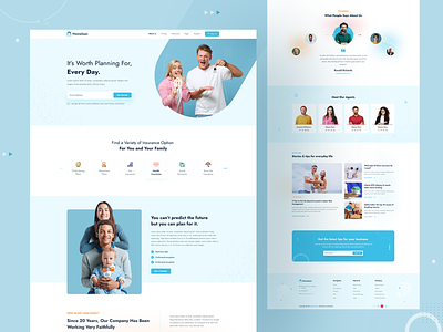 Insurance Website Design carloan creative family healthy lifestyle homeloan insurance investment landing page life insurance minimal security ui wealth webdesign website