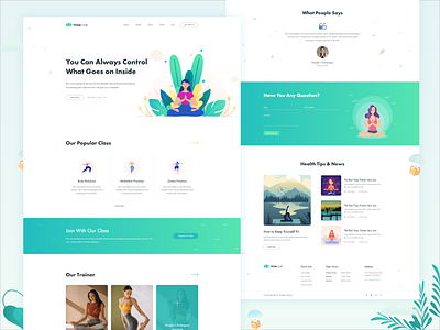 Yoga Training Center Landing Page