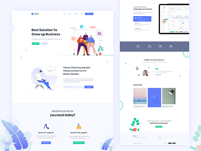 Digital Agency Landing Page / Business Support