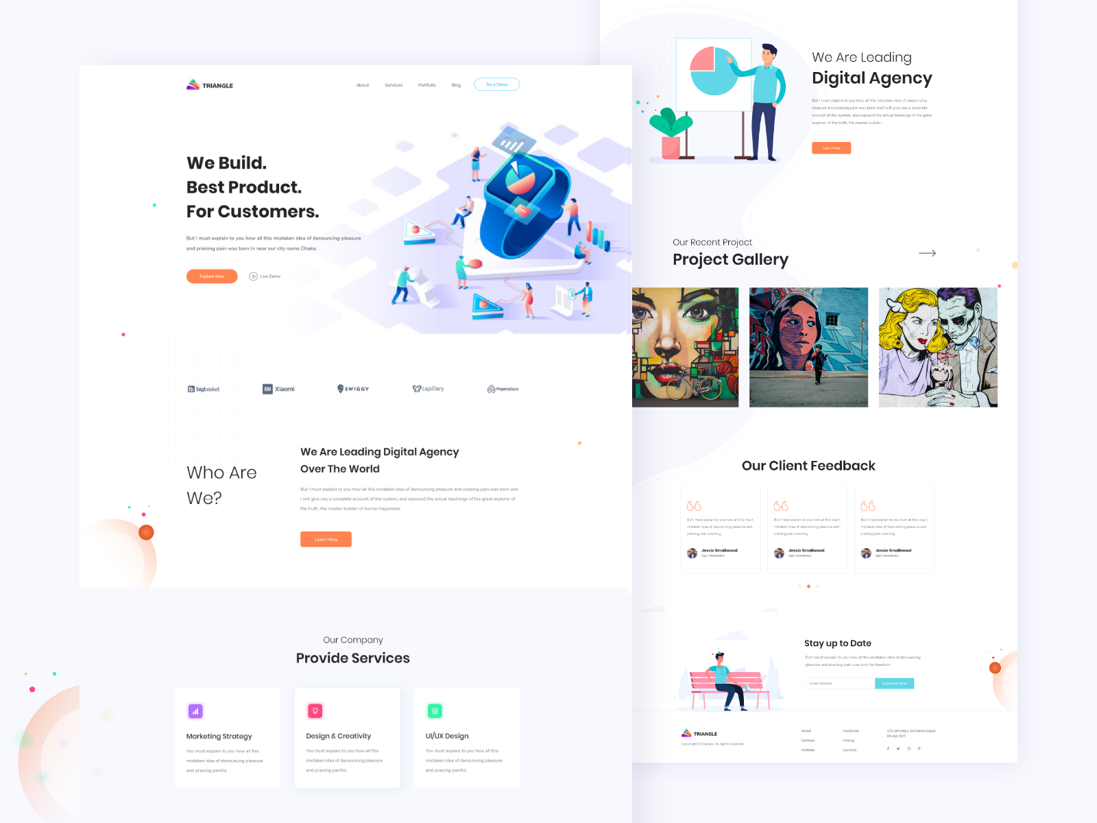 Digital Agency Landing Page by Ruhul Amin on Dribbble