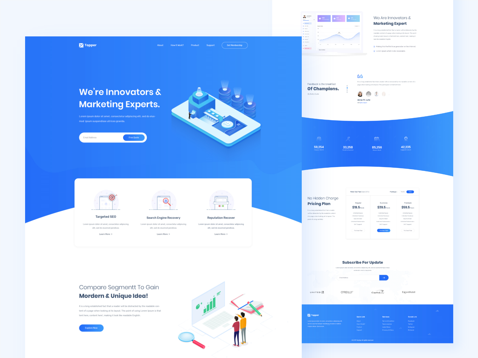 SEO Landing Page by Ruhul Amin on Dribbble