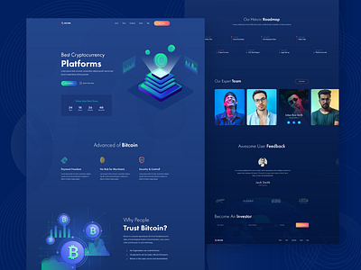 ICO Landing Page bitcoin bitcoin exchange bitcoin wallet crypto crypto wallet cryptocurrency currency currency exchange design digitalagency ico landing page ui landingpage ui web design