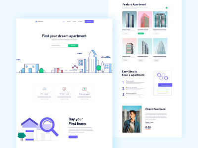 Property Sell Landing Page 2019 trend agency apartment digital agency flat sale landing page landingpage minimal property sell sell ui web design webdesign