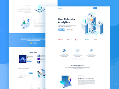 User Behavior Analytics Landing Page by Ruhul Amin on Dribbble