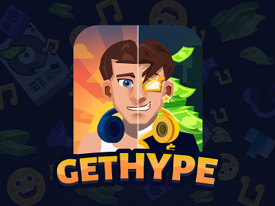 GetHype app design illustration ui vector
