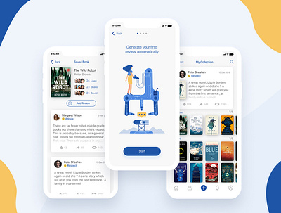 Bookwa app books branding business design illustration social ui ux