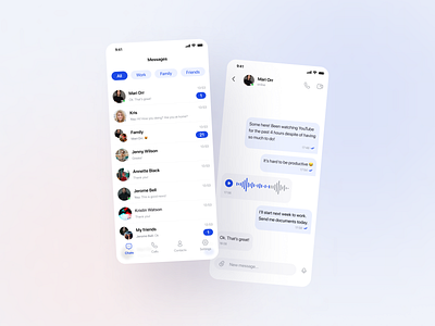 Messenger App app app design branding chat design ios app messenger mobile ui ux