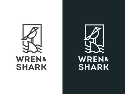 Wren and Shark Logo animallogos recordcollective sharklogo wrenandshark