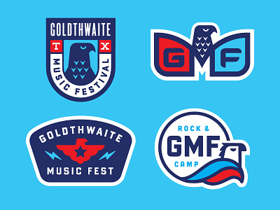 Goldthwaite Music Fest 2016 Patch Designs crest eagle musicfest patches
