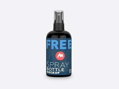 Free Plastic Spray Bottle Mockup black bottle download psd free freebie logo mock up mockup packaging psd spray template