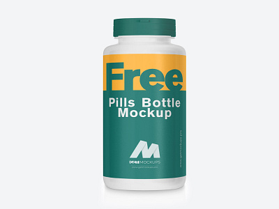 Free Matte Plastic Pills Bottle Mockup bottle design download psd free freebie lid matte mock up mockup pills psd