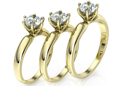 Free Jewelry Engagement Ring Set 3D Print Models diamond engagement fbx free freebie gold jewel jewelry obj print ready ring stl