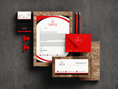 Top It Up Distributor Stationery Design