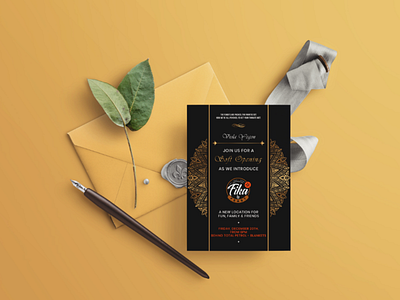 Fika & Feast Launch Invite Card Design