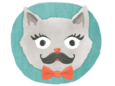 Mr. Cat Lady cat illustrated logo