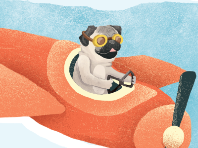 Relax, guys. illustration pug