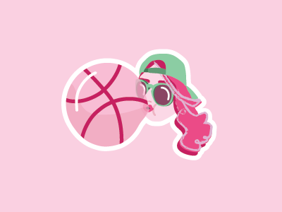 Dribbble is a Good Time bubble sticker mule summer