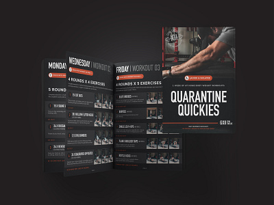 Gym Twelve Quarantine Quickies Free Workout PDF cover dallas dfw download ebook ebook design exercise gym gym logo gym website layout pdf quarantine trainer workout