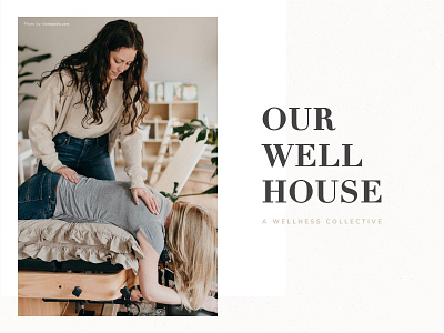 Our Well House Logo branding chiropractic collective feminine healthcare holistic identity logo minimal modern neutral colors serif wellness