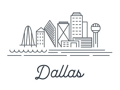 Dallas Skyline Illustration