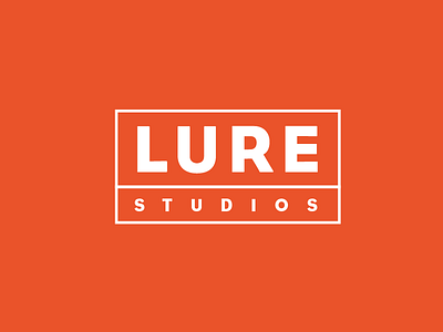 Lure Studios - Logo Not Chosen agency bold box boxed logo loud lure red studio studios vibrant