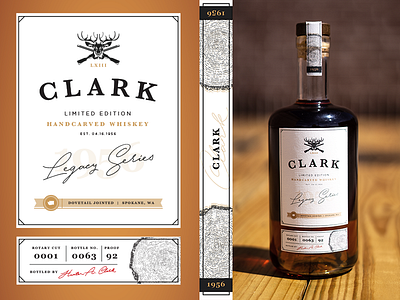 Whiskey Bottle Gift Label - Clark