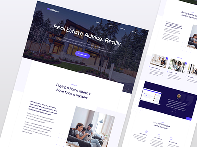 Landing page for a real estate landing page ui web website