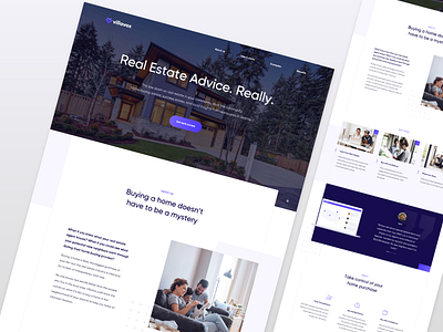 Landing page for a real estate