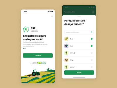 Concept PSR agriculture app ui ux