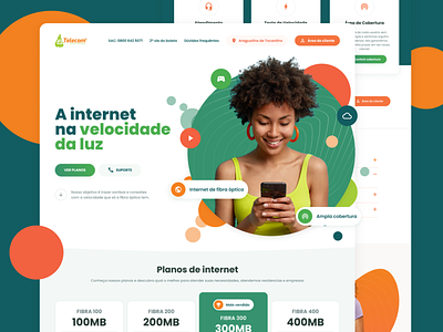 63 Telecom - Landing page 63 telecom green internet network orange provider sim