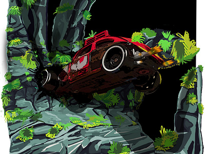 The hotrod going through rocky-hand amazingart art artist artwork cardesign concept creative design design art designs hotrod illustration nature nature art nature illustration sketch sketchbook