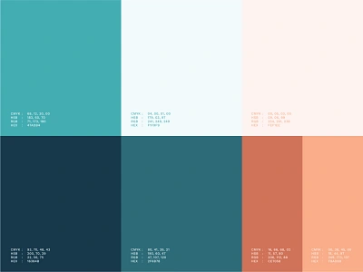 Abode Color Scheme brand branding color contrast design dynamic explore identity illustrator love mockup palette red turquoise vector