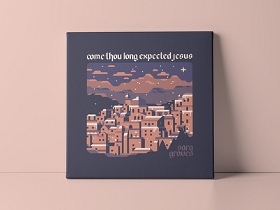 Concept 2 album brand branding cd christmas city cover design identity illustration illustrator jerusalem love music pink purple town typography vector