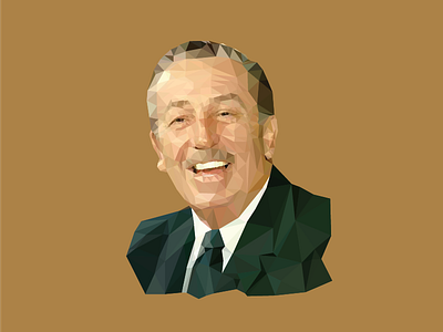 Walt Disney disney low poly poly polygon portrait triangle triangulation walt walt disney