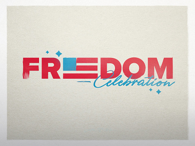Freedom Celebration 4thofjuly america brand branding church design flag free identity photoshop red white blue sermon
