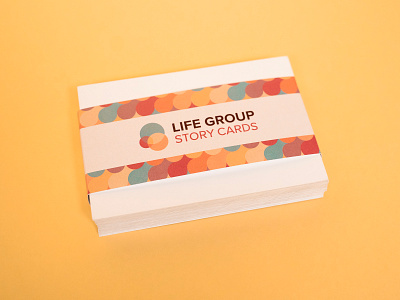 Life Group Cards brand branding church circle connect design family friends identity illustrator love vector yellow