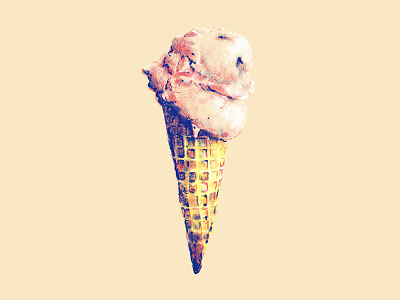 Ice Cream 1 brand branding church cone design dessert food identity love photoshop primary strawberry summer sweet waffle