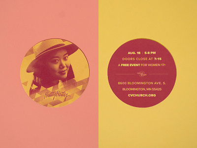 PrettyPretty Invite brand branding church design duotone happy help identity love pamper photoshop pink women yellow
