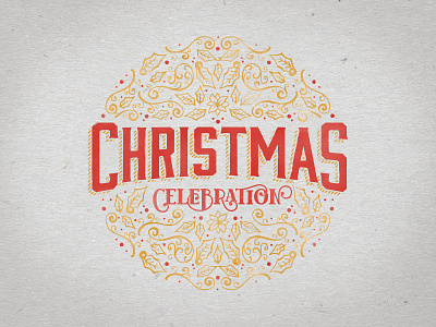 Christmas 2016 brand branding celebration church design gold holiday identity logotype love photoshop red sermon typography