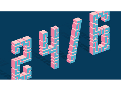 24/6 block blue brand branding church design identity illustrator love pink puzzle series sermon typography vector