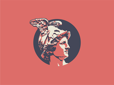 Hermes brand branding design greek icon identity illustration illustrator mercury roman sculpture statue tritone vector